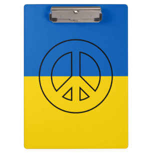ukrainisches Friedenszeichen Klemmbrett