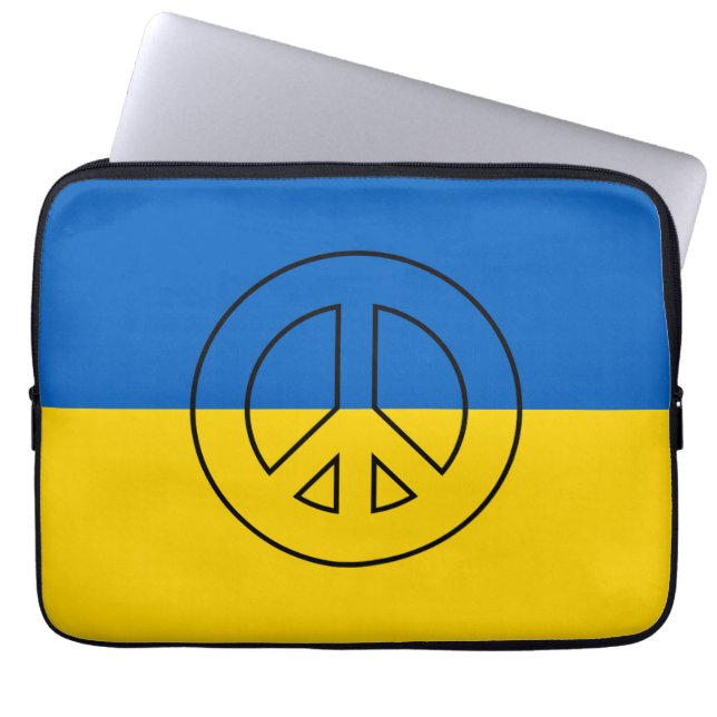 ukrainisches Friedenszeichen Laptopschutzhülle (Vorderseite)