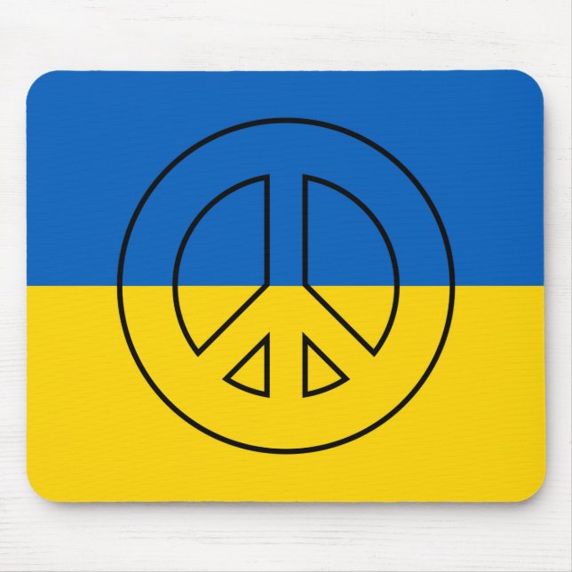 ukrainisches Friedenszeichen Mousepad (Vorne)