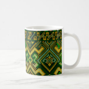 Ukrainisches Kreuzstichmuster auf Tasse