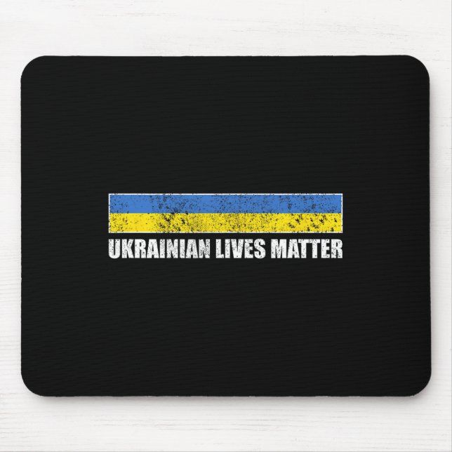 Ukrainisches Leben Problem Ukraine-Flagge  Mousepad (Vorne)