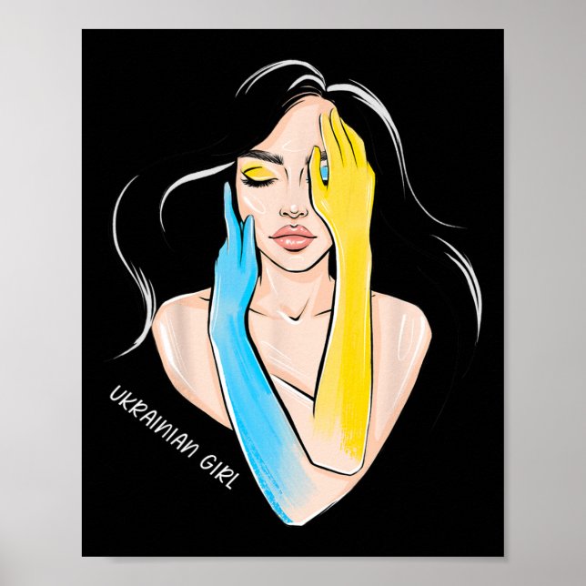 Ukrainisches Mädchen Frauen  Poster (Vorne)