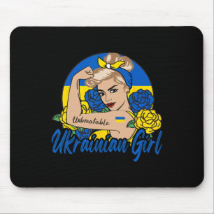 Ukrainisches Mädchen Ukraine Frau Ukrainer Flagge Mousepad