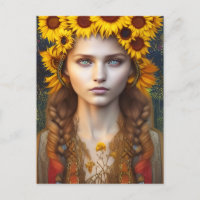 Ukrainisches Mädchen von Amulets & Sonnenblumen Di