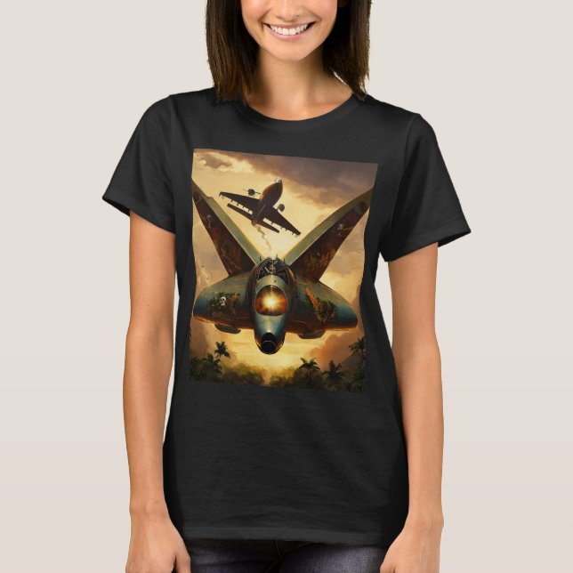 Ukrainisches modernes militärisches Tattoo Sketch- T-Shirt (Vorderseite)