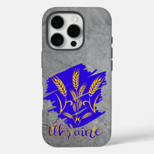 Ukrainisches Nationalsymbol tryzub aus Weizenohr iPhone 16 Pro Hülle