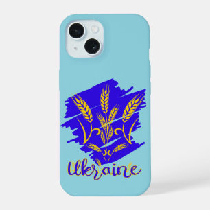 Ukrainisches Nationalsymbol tryzub aus Weizenohr iPhone 15 Hülle