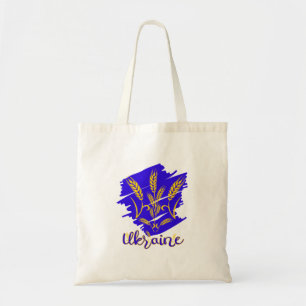 Ukrainisches Nationalsymbol tryzub aus Weizenohr Tragetasche