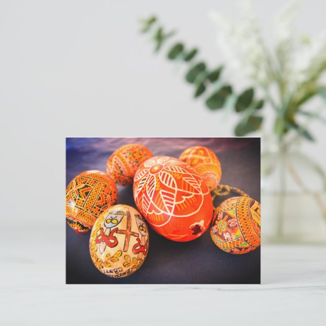 Ukrainisches Ostereier Feiertagspostkarte (Stehend Vorderseite)