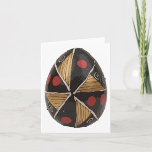 Ukrainisches Ostereier mit Spiralmotiven Sticker Karte