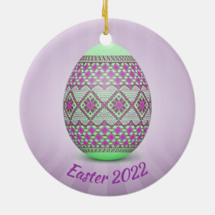 Ukrainisches Ostereier (Pysanka) Keramik Ornament