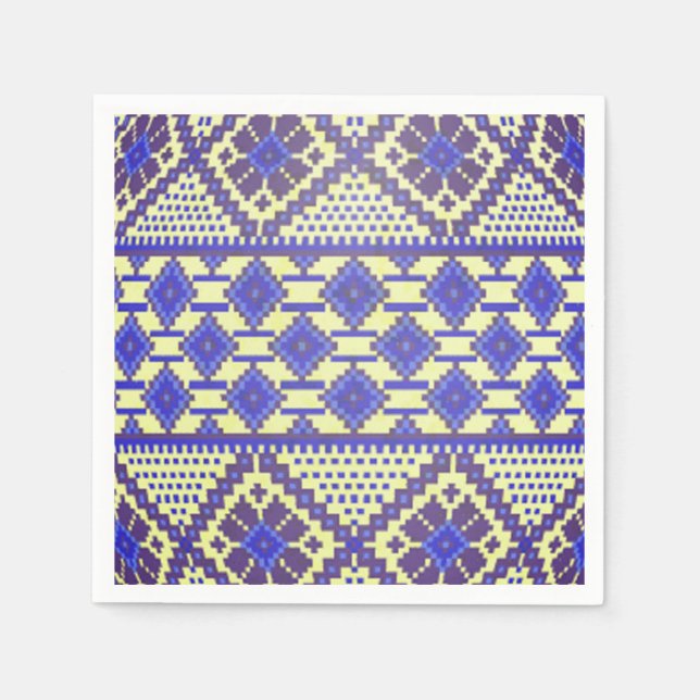 Ukrainisches Ostereier (Pysanka) Papier Napkins Serviette (Vorderseite)