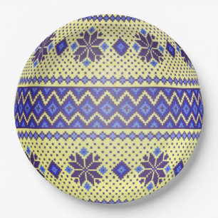 Ukrainisches Ostereier (Pysanka) Papiere Teller