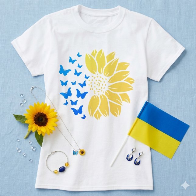 Ukrainisches Sonnenblumen T-Shirt (Von Creator hochgeladen)