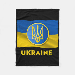Ukrainisches Staatssymbol - Ukraine-Flagge  Fleecedecke
