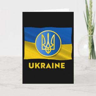 Ukrainisches Staatssymbol - Ukraine-Flagge Karte