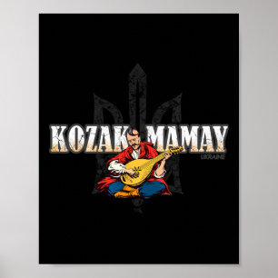 Ukrainisches T-Shirt Kozak Mamay-Ukrainisches Herr Poster