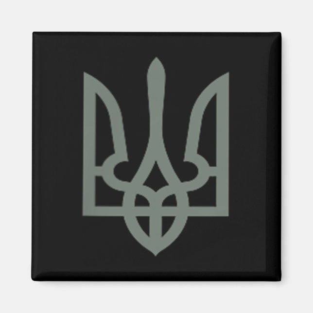 Ukrainisches Trident Symbol Tryzub Emblem Magnet (Vorne)