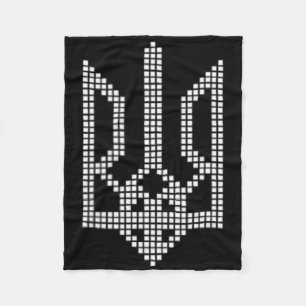 Ukrainisches Trizub-Symbol auf dem Herzen - Ukrain Fleecedecke