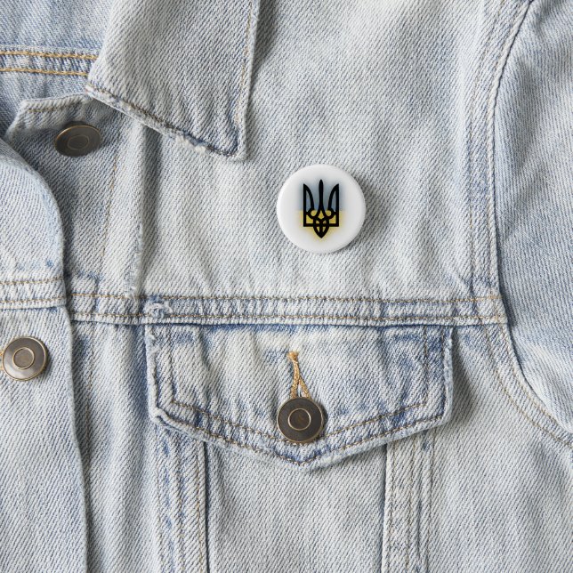 Ukrainisches Tryzub-Button Button (Beispiel)