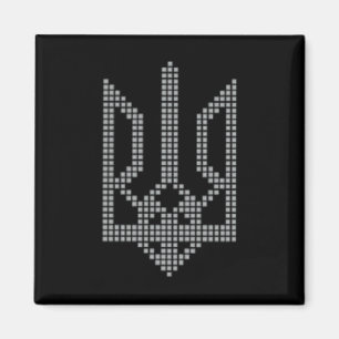 Ukrainisches Tryzub-Symbol auf dem Herzen - Ukrain Magnet