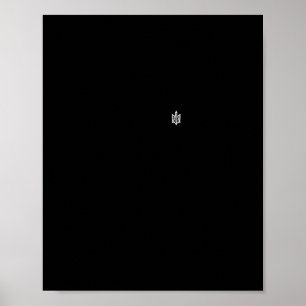 Ukrainisches Tryzub-Symbol auf dem Herzen - Ukrain Poster