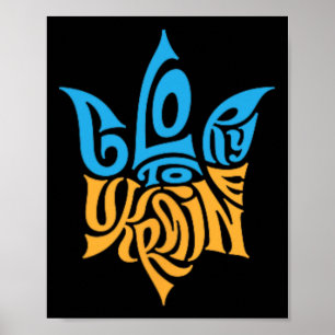 Ukrainisches Tryzub-Symbol - Ukraine Dreizack  Poster