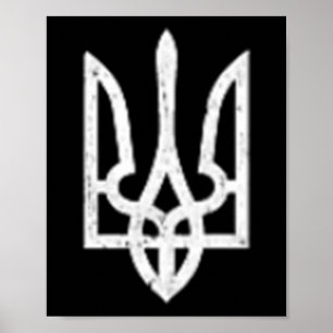 Ukrainisches Tryzub-Symbol - Ukraine Dreizack  Poster