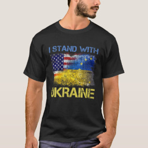 Ukrainisches Überland Ich stehe mit der Ukraine US T-Shirt