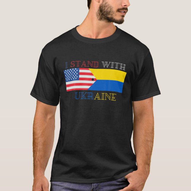 Ukrainisches Überland Ich stehe mit ukrainischer F T-Shirt (Vorderseite)