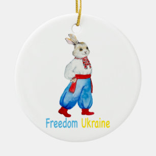 Ukrainisches VolkskKostüm Wasserfarbengeziertes Ka Keramik Ornament