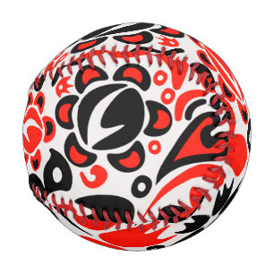 Ukrainisches Volkskunst-Blumenmuster Baseball