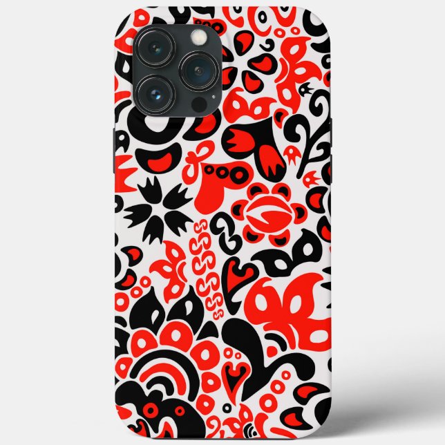Ukrainisches Volkskunst-Blumenmuster Case-Mate iPhone Hülle (Rückseite)