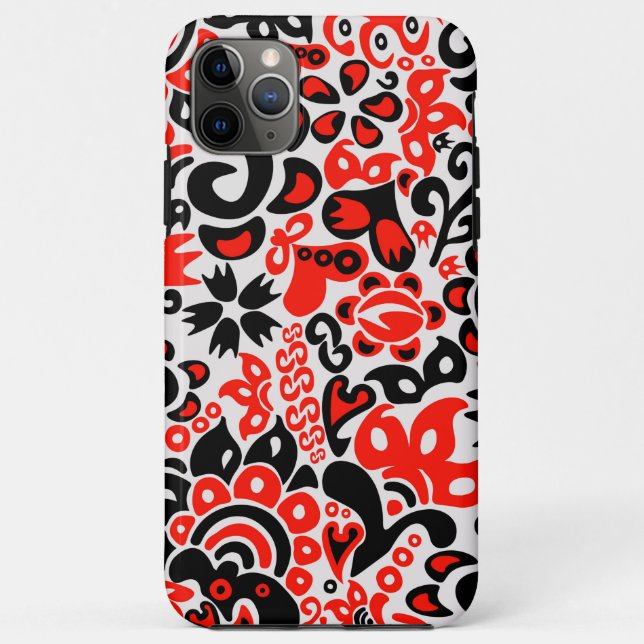 Ukrainisches Volkskunst-Blumenmuster Case-Mate iPhone Hülle (Rückseite)