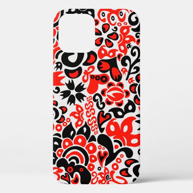 Ukrainisches Volkskunst-Blumenmuster Case-Mate iPhone Hülle (Rückseite)