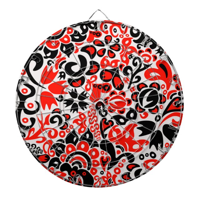 Ukrainisches Volkskunst-Blumenmuster Dartscheibe (vorne)