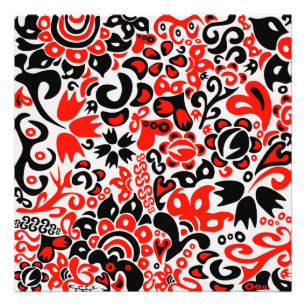 Ukrainisches Volkskunst-Blumenmuster Fotodruck