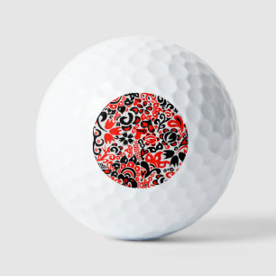 Ukrainisches Volkskunst-Blumenmuster Golfball