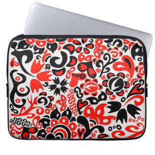 Ukrainisches Volkskunst-Blumenmuster Laptopschutzhülle