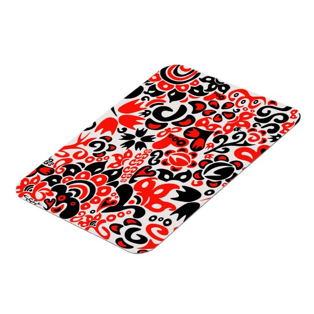 Ukrainisches Volkskunst-Blumenmuster Magnet (Linke Seite)