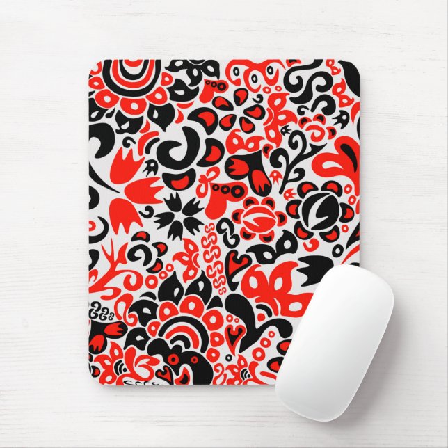 Ukrainisches Volkskunst-Blumenmuster Mousepad (Mit Mouse)