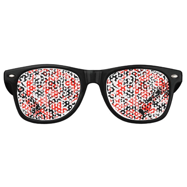 Ukrainisches Volkskunst-Blumenmuster Partybrille (Vorderseite)