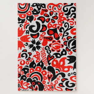 Ukrainisches Volkskunst-Blumenmuster Puzzle