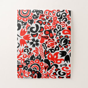 Ukrainisches Volkskunst-Blumenmuster Puzzle