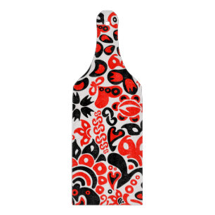 Ukrainisches Volkskunst-Blumenmuster Schneidebrett