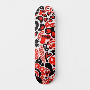 Ukrainisches Volkskunst-Blumenmuster Skateboard