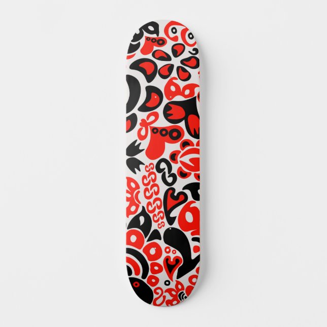 Ukrainisches Volkskunst-Blumenmuster Skateboard (Vorderseite)