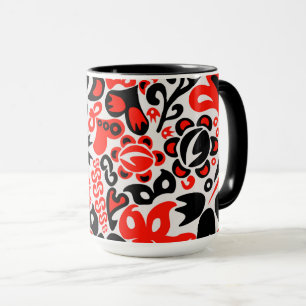 Ukrainisches Volkskunst-Blumenmuster Tasse