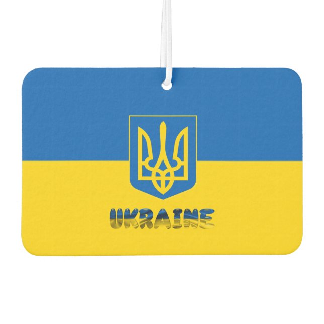 ukrainisches Wappen Autolufterfrischer (Vorderseite)