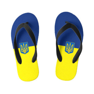 ukrainisches Wappen Kinderbadesandalen